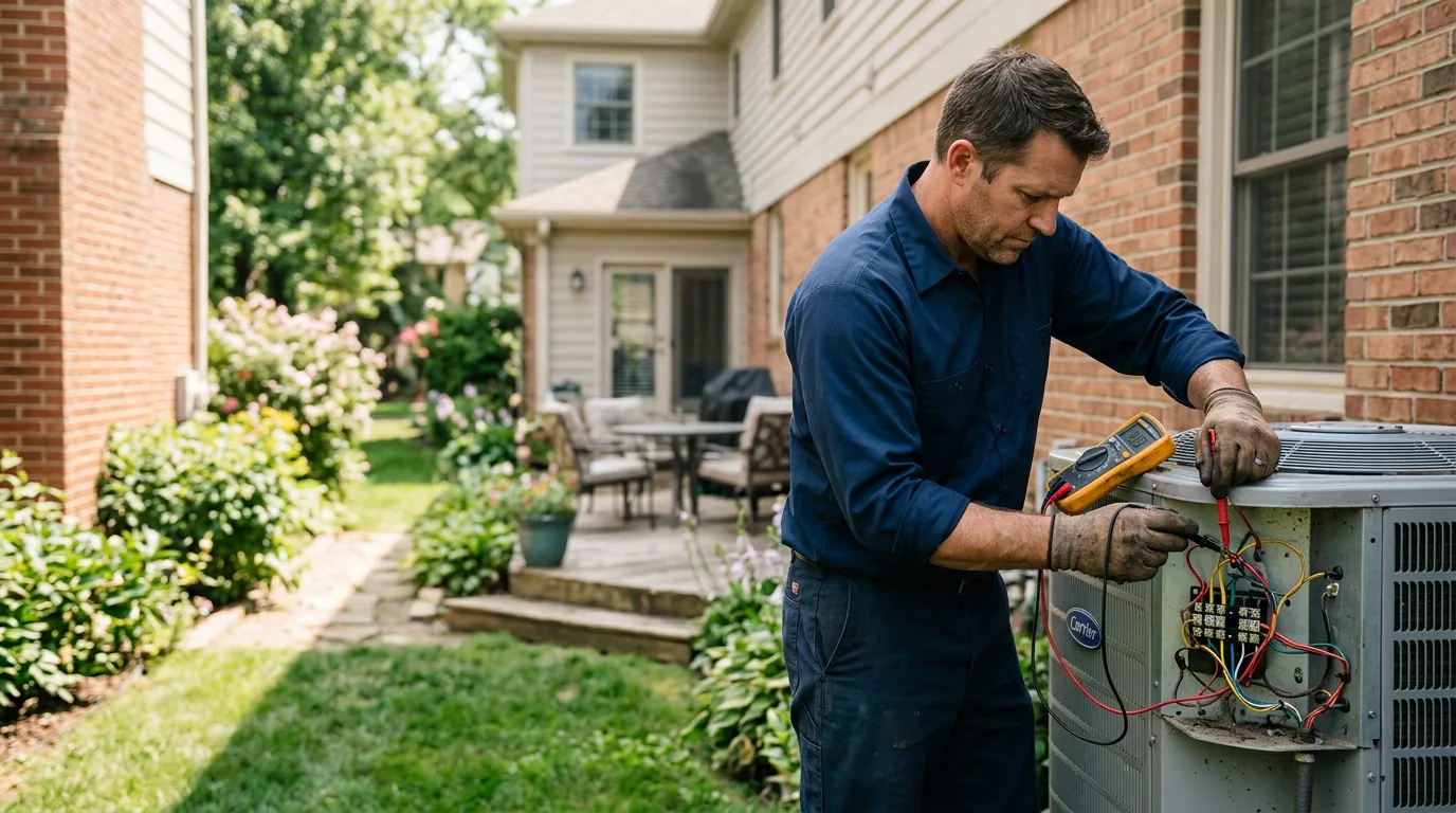 HVAC technician working near Monroe, IA